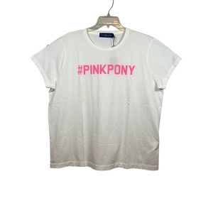 NWT Lauren Ralph Lauren 100% Cotton Pink Pony T-Shirt, Size XL